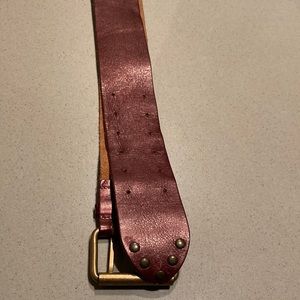 Women Wide Belt with Metallic Leather Metal Buckle Medium